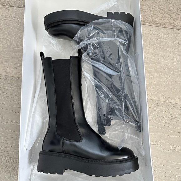 & other stories tall leather chelsea boots - Picture 2 of 3